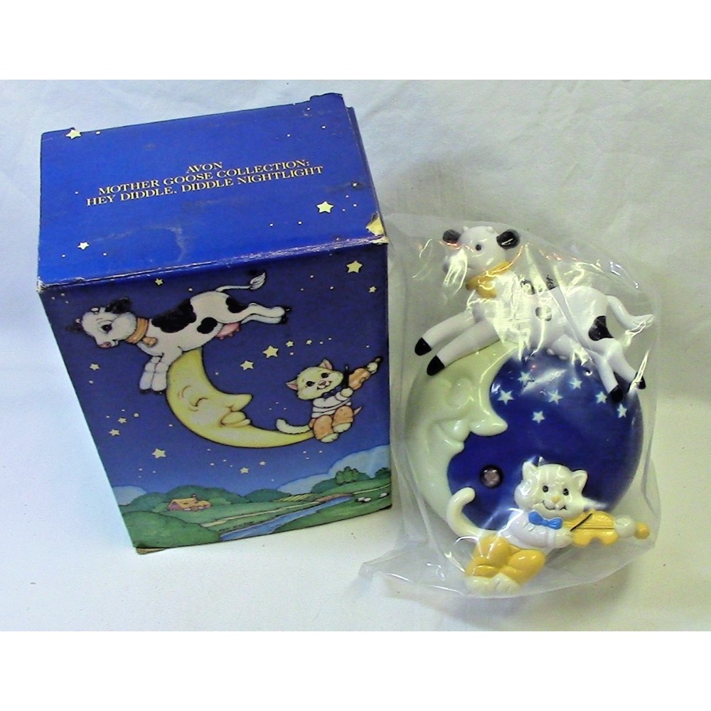 Vintage Night Light - Mother Goose Collection - Hey Diddle Diddle, Cow Jumping